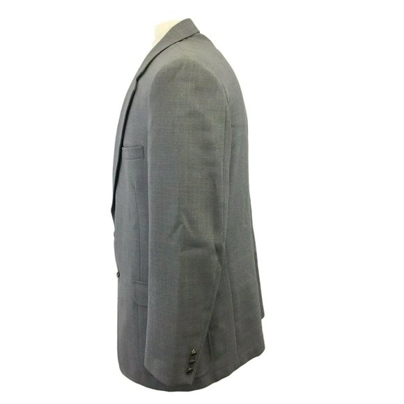 London Fog Suit Jacket Blazer Sports Coat Mens 40R Gray 5 Pocket - Picture 5 of 12